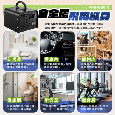 【UTA鴻嘉源】【帶數顯】20G/h高濃度臭氧殺菌機BR9 110V(全金屬/120min定時/新車去味/除甲醛/空間消毒/臭氧產生器)8