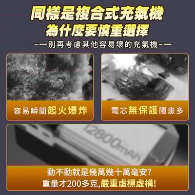 【UTA鴻嘉源】車用救車應急電源LED顯示複合打氣機AP224