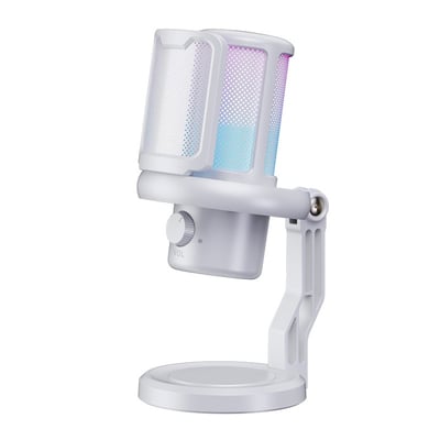 【UTA鴻嘉源】聲域 Pro BV7 主播級USB電容式麥克風 (RGB炫彩光效 / 一鍵降噪 / 零延遲監聽 / 隨插即用) 附防噴網10
