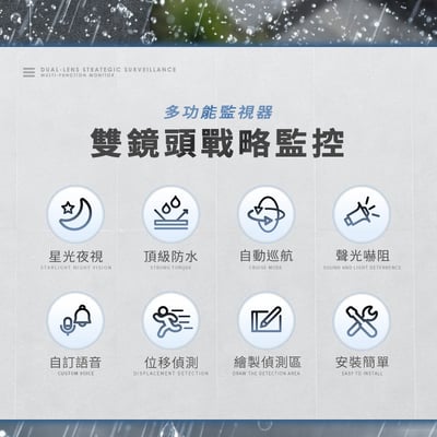 【UTA鴻嘉源】真．雙鏡頭室外無線監視器 RL-2 (雙1080P高清/NCC&BSMI雙認證/IP67防水/星光全彩夜視/AI人形追蹤/自訂警報音/一台頂兩台)4