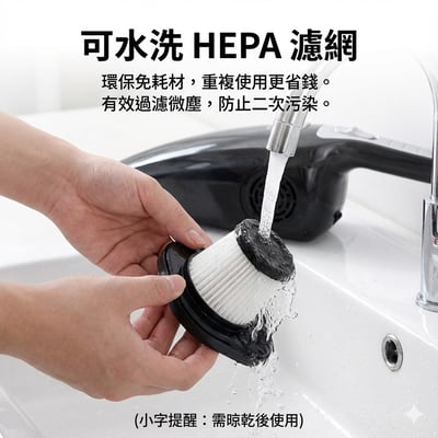 【UTA鴻嘉源】【120W大吸力】車用乾濕兩用吸塵器 4米加長線 全車清潔無死角 HEPA濾網可水洗 附五大配件 手持吸塵器7