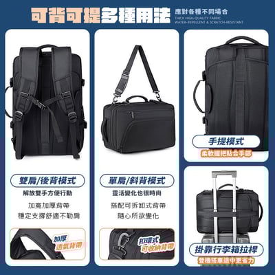 【UTA鴻嘉源】24吋真空壓縮登機包旅行背包雙肩包BA7 隨身行李免託運 可擴充 乾濕分離8