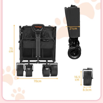 【UTA鴻嘉源】雙電機省力大容量戶外折疊電動推車GU9 (160L, 載重100KG)19