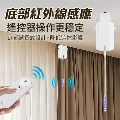 【UTA鴻嘉源】【官方正品】SA1 AI智能遙控自動窗簾機｜免施工2分鐘快裝｜支援U型/工字型/羅馬桿｜15KG大拉力 8個月超長續航5