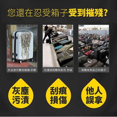 【UTA鴻嘉源】【現貨】行李箱防塵套｜加厚防水 PVC 材質｜透明保護套 托運防刮防髒 20-32吋多尺寸（左開口/右開口說明）4