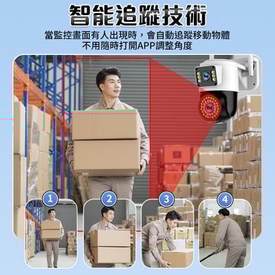 【UTA鴻嘉源】【2026旗艦款】雙鏡頭二合一 1080P 無線監視器 RK9｜355度全景 智能追蹤 全彩夜視 雙向對講 防水防塵 遠端監控 (支援512G)11