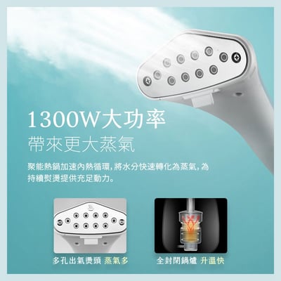 【UTA鴻嘉源】【旗艦 SC2】雙桿平掛兩用直立式掛燙機 (1.8L大水箱/1300W/10檔旋鈕調溫/三段升降)4