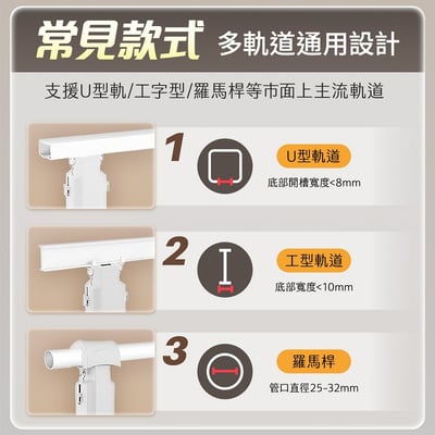 【UTA鴻嘉源】【官方正品】SA1 AI智能遙控自動窗簾機｜免施工2分鐘快裝｜支援U型/工字型/羅馬桿｜15KG大拉力 8個月超長續航4