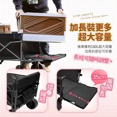 【UTA鴻嘉源】雙電機省力大容量戶外折疊電動推車GU9 (160L, 載重100KG)13