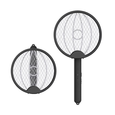 【UTA鴻嘉源】【180°旋轉變形】3合1折疊電蚊拍F2 捕蚊燈 壁掛/立放/手持 2800V強勁電壓 Type-C充電 皮革握把 安全雙開關 物理滅蚊11