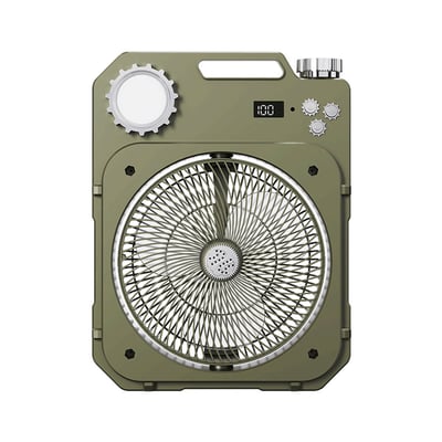 【UTA鴻嘉源】【2026最新款】戶外露營搖頭風扇 S1｜100檔無級調速 LED照明燈 香氛驅蚊 遠端遙控 復古輕工業風 露營/釣魚/辦公室/居家（Type-C供電 5V/2A）12