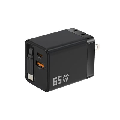 【UTA鴻嘉源】頂規 65W GaN 全能快充 | 伸縮線充電器IC-13 Type-C 快充頭 | 萬次抽拉 摺疊插腳 適用筆電/手機/平板12