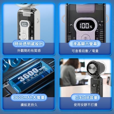【預購】【UTA鴻嘉源】【2026全新款】 2026 全新摺疊透明冰敷涼感風扇 FN-15 | 機甲風透明質感 | TEC 半導體 2 秒瞬冷 | 199 段無級調節 | 3600mAh 大電量 | 附尋物小燈 & 掛繩 | BSMI 認證 R3B3468