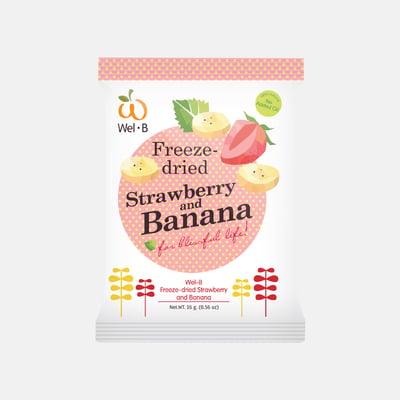 12M+ 100%香蕉草莓鮮果凍乾1