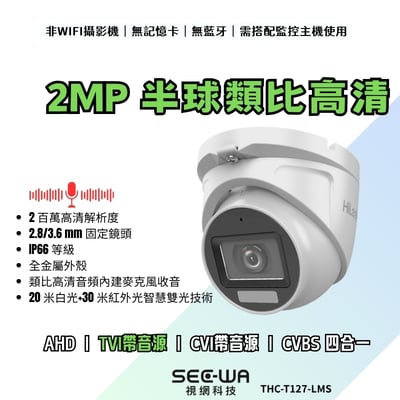 TVI同軸收音｜2MP 雙光2