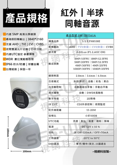 同軸收音｜紅外半球2