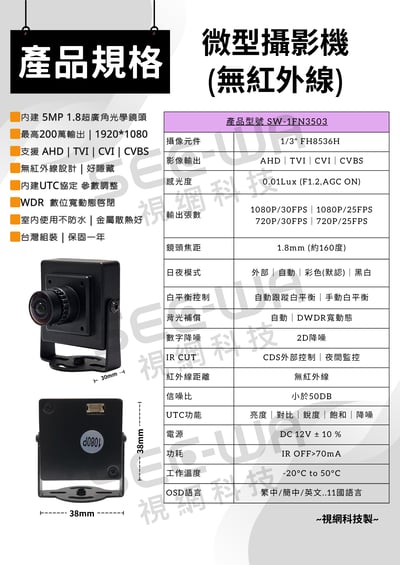 200萬｜同軸｜微型全景2