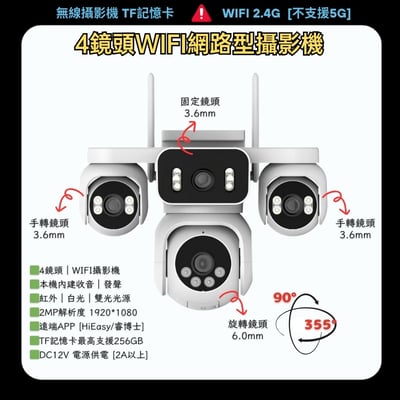 WIFI 2MP｜四鏡頭1