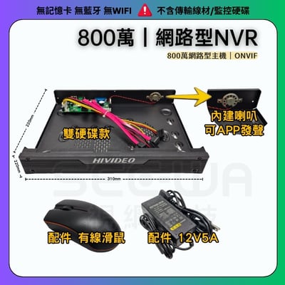 NVR 網路型主機｜800萬2
