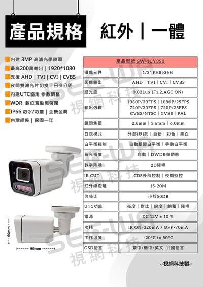 200萬｜同軸｜紅外一體2