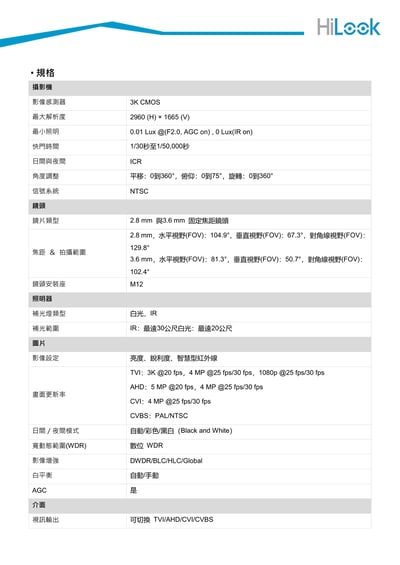 TVI同軸收音｜3K 雙光7