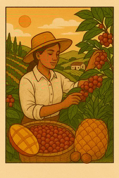 《老巴傳奇咖啡：巴西 米納斯吉拉斯州 好望角莊園 Acaia 阿卡依 珍稀品種 蜜處理咖啡：🌞陽光蜜果🍬》5