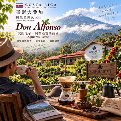 《非喝不可系列：哥斯大黎加 圖里亞爾瓦火山 阿奎亞雷斯 🌷金萱果漾香頌🍑 水洗特色咖啡》8