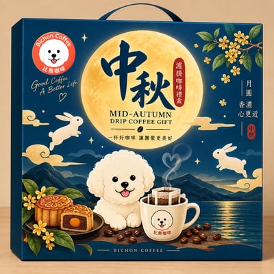 中秋圓滿｜比熊濾掛式咖啡禮盒20入1