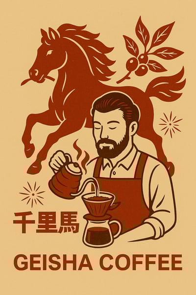 馬到成功藝伎咖啡｜衣索比亞 古吉 千里馬日曬藝伎Geisha 咖啡熟豆買一磅送一磅優惠2