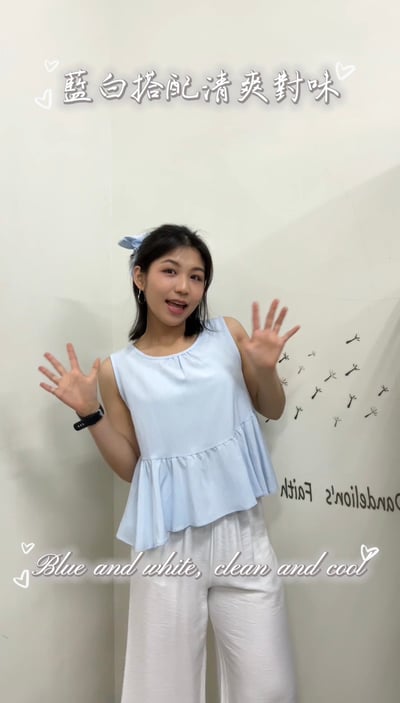 🩵日系清新設計感蝴蝶結綁帶背心✨2
