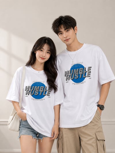 HUMBLE 藍調字母寬版TEE✨1