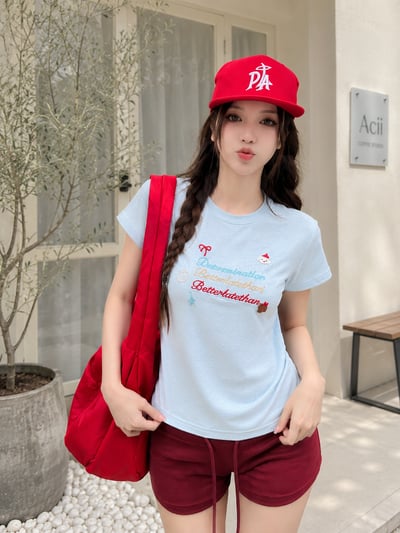 🤍 Daily wear | 韓系俏皮彈力螺紋棉上衣3