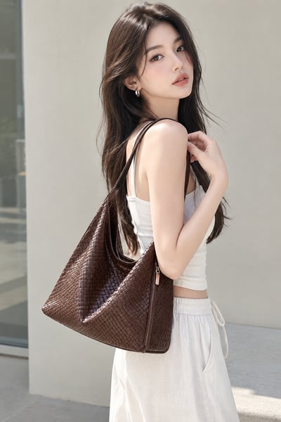 Woven bag | 質感編織大容量托特肩包1