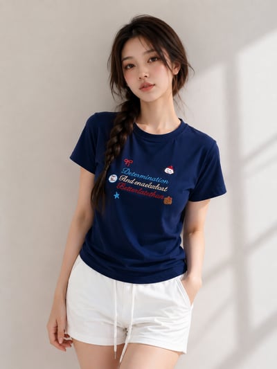🤍 Daily wear | 韓系俏皮彈力螺紋棉上衣2