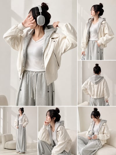 美式 · 街頭風夾兩件連帽皮外套5