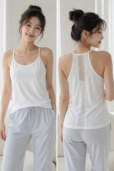 ❄️Soft Lace Tank | 柔霧帶罩杯蕾絲涼感美背背心✨1
