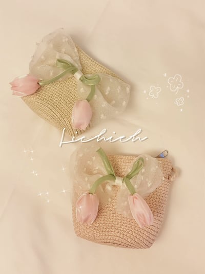Lichieh限定款🌷立體蝴蝶結鬱金香小包包1
