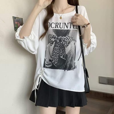 現貨 夏季韓系涼感抽繩天絲上衣2