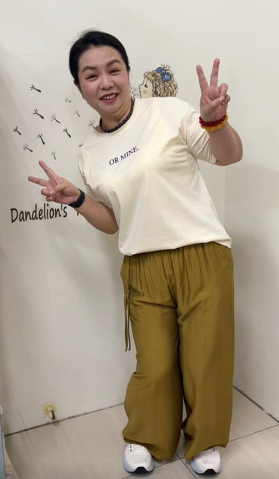 現貨 新中式天絲棉彈力寬口褲 平結款1