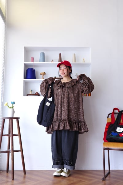 𓏭份量感荷葉層次上衣/小洋裝8