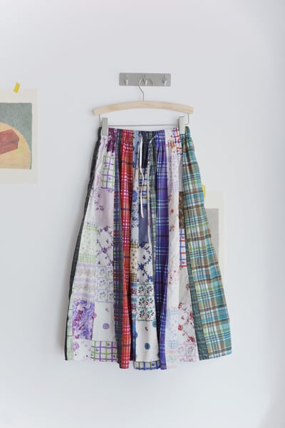 花花格紋拼布半身裙 22
