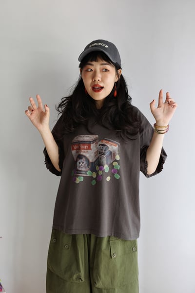 𓏭貓貓狗狗點心木耳袖口Ｔ-shirt11
