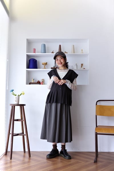 𓏭車線蝴蝶結透紗上衣4