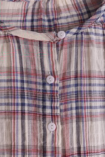 𓏭無領格紋插肩袖襯衫外套 9