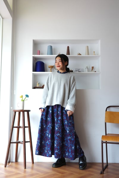 𓏭油畫塗鴉腰線剪裁洋裝3