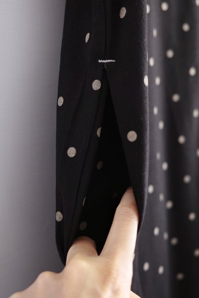 前後兩面穿水玉法式袖Ａ字洋裝25