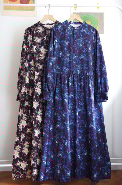 𓏭油畫塗鴉腰線剪裁洋裝1