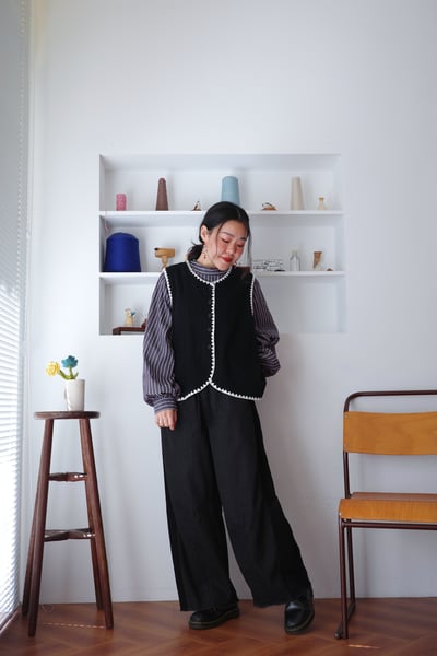 𓏭三角花邊開襟背心15