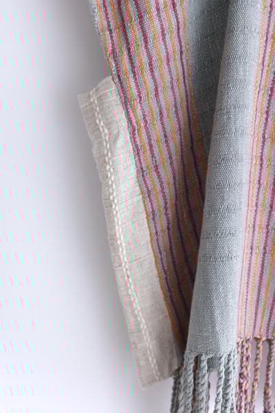 𓏭手織布側拼接Ｖ領流蘇上衣21