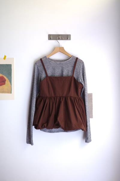 𓏭羅紋上衣Ｘ 吊帶氣球泡泡 兩件式上衣23